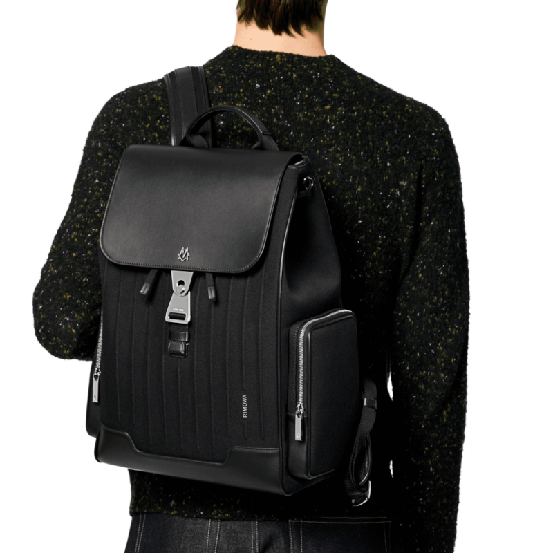 Black Rimowa Never Still - Canvas Flap Large Backpacks | giyJyAbWGqz