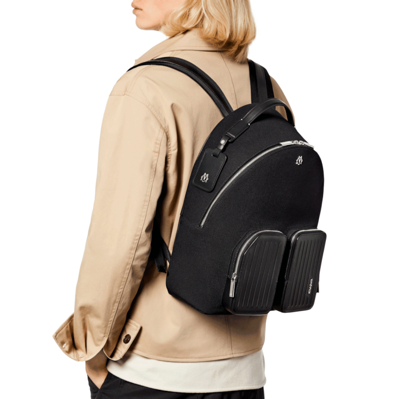 Black Rimowa Never Still - Canvas Medium Backpacks | 66PhUjiJ7Ws