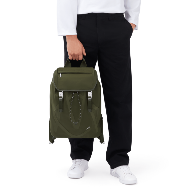 Khaki Green Rimowa Signature - Nylon Flap Large Backpacks | BVhk9g7648V
