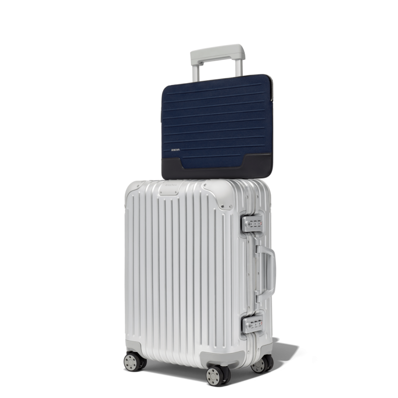 Navy Blue Rimowa Never Still - Canvas Flat Pouch Hand Carry | 6GoigUKSTsP
