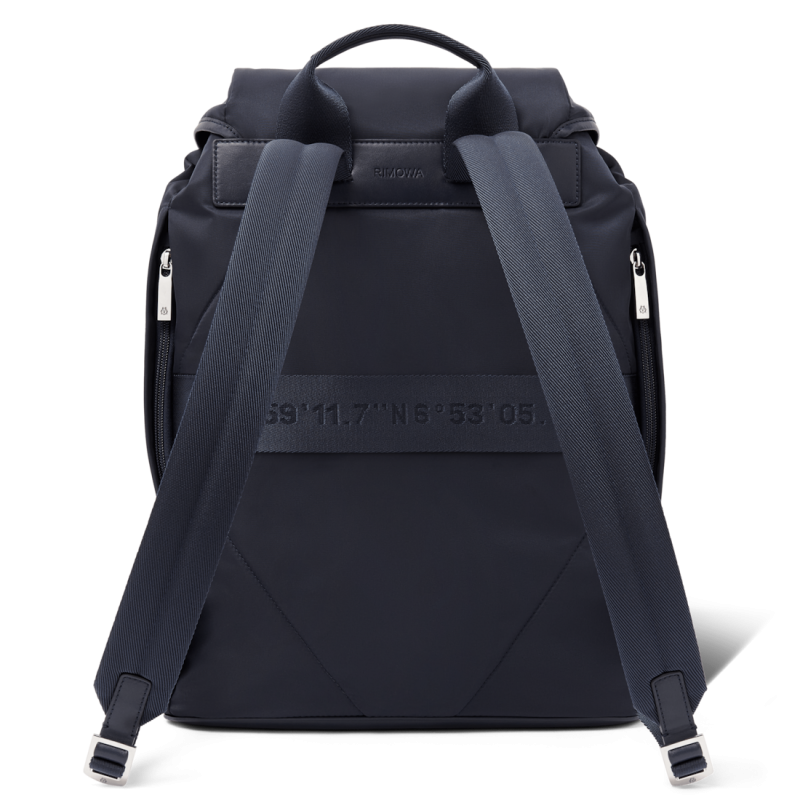 Navy Blue Rimowa Signature - Nylon Flap Large Backpacks | 31vo6XrgRet